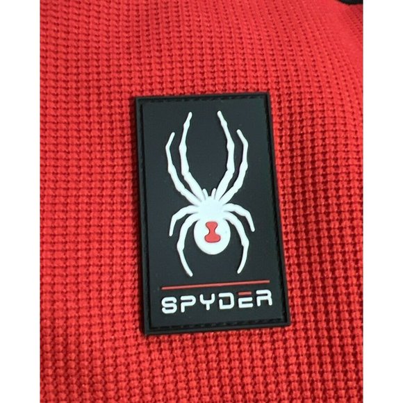 New $129 Spyder Men Mendoza Bonded Sweater Fleece Full-Zip Jacket Red Medium - Picture 6 of 10